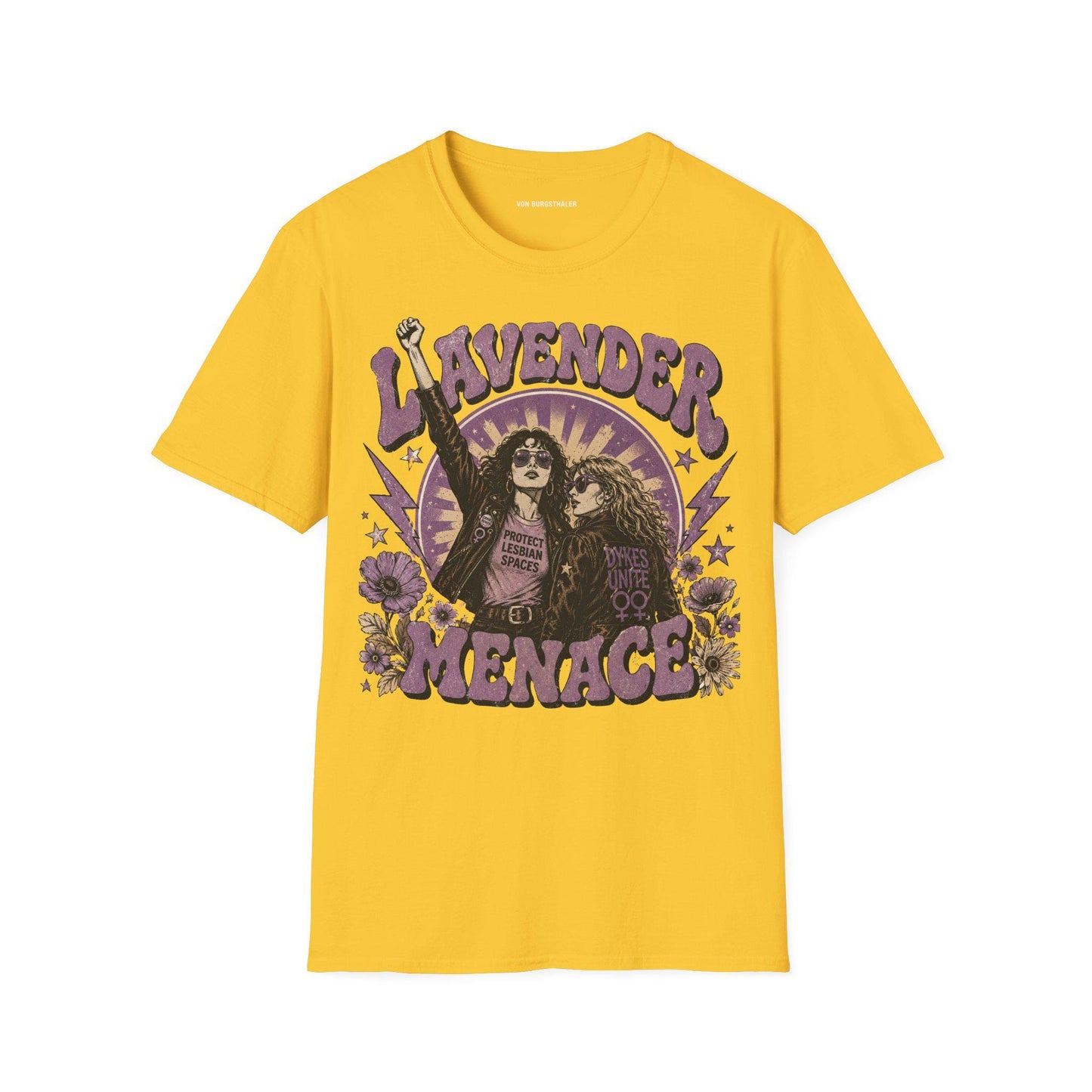 Lavender Menace Shirt, Vintage Lesbian Rights Graphic Tee, Retro Queer Feminist T-Shirt, Sapphic Pride Top, 70s Dyke Activist Apparel
