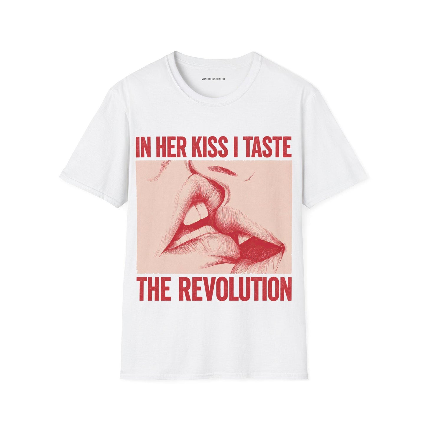 In Her Kiss I Taste The Revolution Shirt | Riot Grrrl Graphic Tee | Sapphic Lesbian Pride T-Shirt, Feminist Punk Rock Top, Queer WLW Apparel