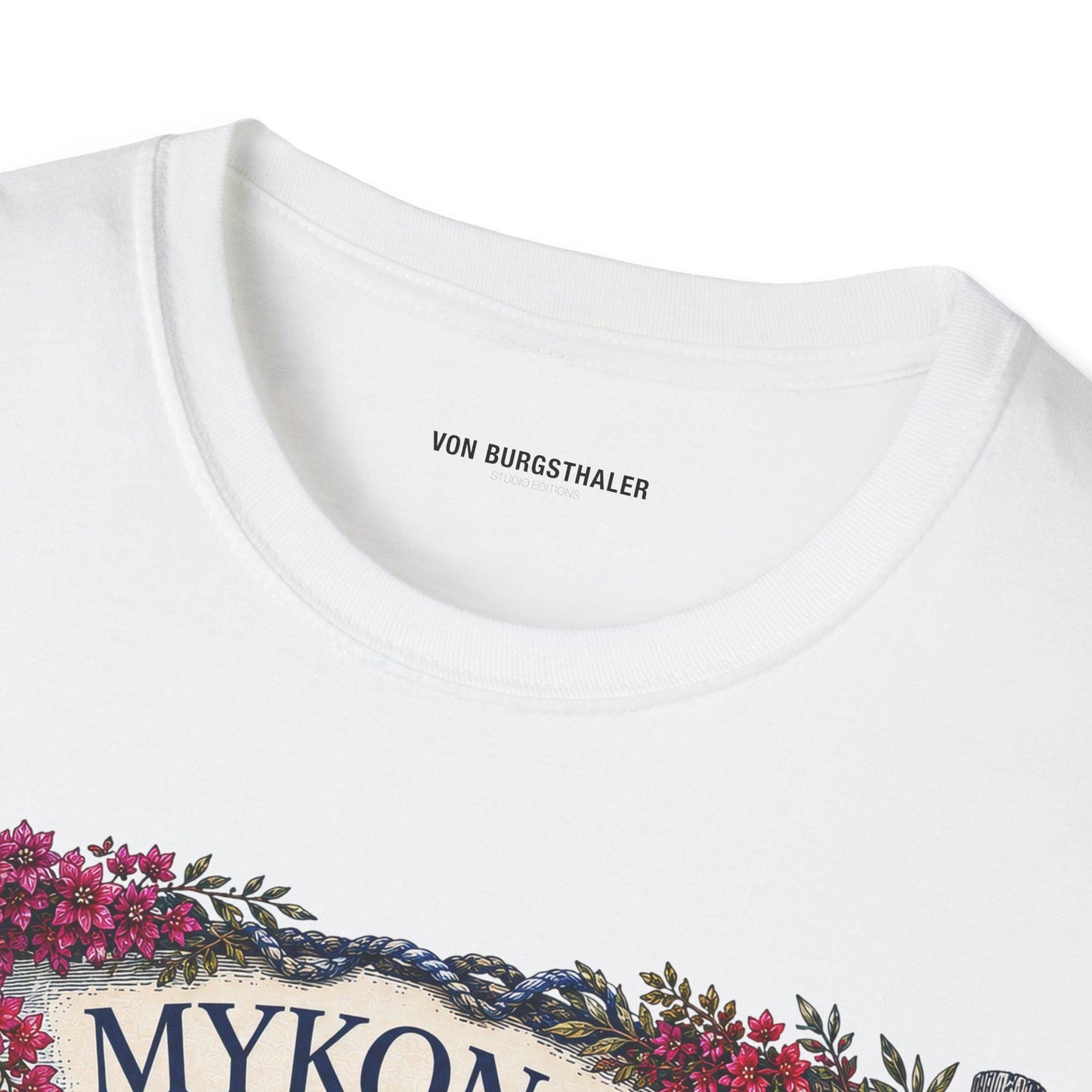 Mykonos Tee, Greek Island Shirt, Mediterranean Summer, Greece Vacation Tee, Coastal Aesthetic, Oversized Shirt, Vintage 90s, Y2K