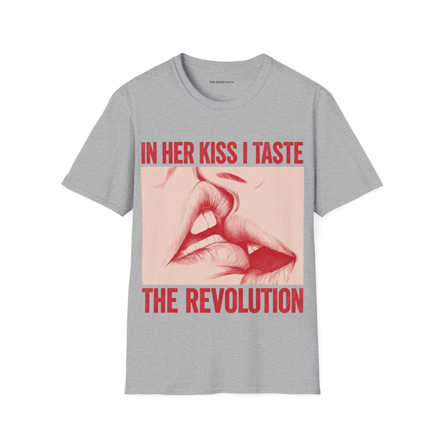 In Her Kiss I Taste The Revolution Shirt | Riot Grrrl Graphic Tee | Sapphic Lesbian Pride T-Shirt, Feminist Punk Rock Top, Queer WLW Apparel