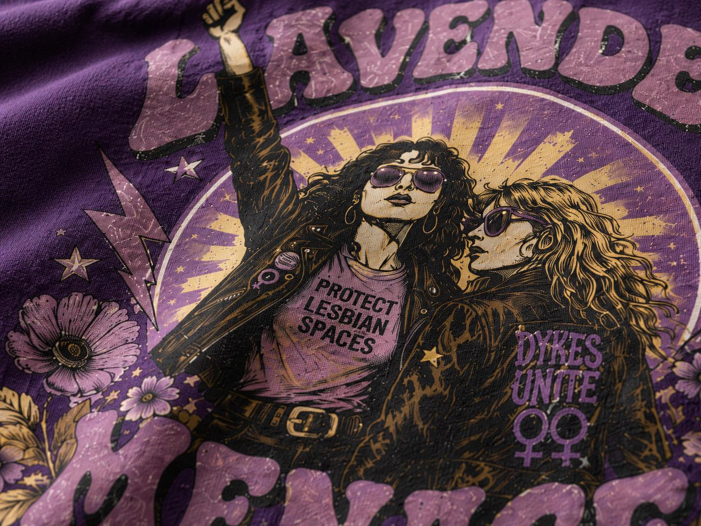 Lavender Menace Shirt, Vintage Lesbian Rights Graphic Tee, Retro Queer Feminist T-Shirt, Sapphic Pride Top, 70s Dyke Activist Apparel