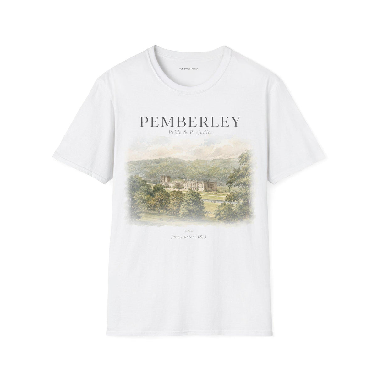 Pride and Prejudice Pemberley Shirt Shirt Booklover T-shirt Jane Austen Fandom Merch Pemberley Tshirt Bookish Painting Tee Book Art Gift