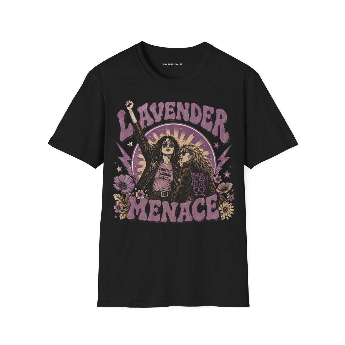 Lavender Menace Shirt, Vintage Lesbian Rights Graphic Tee, Retro Queer Feminist T-Shirt, Sapphic Pride Top, 70s Dyke Activist Apparel