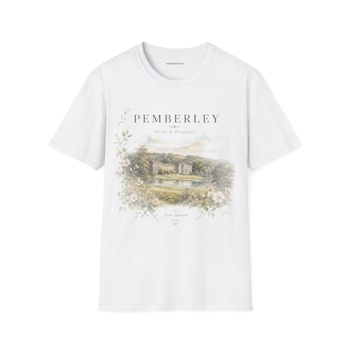 Pride and Prejudice Pemberley Shirt Shirt Booklover T-shirt Jane Austen Fandom Merch Pemberley Tshirt Bookish Painting Tee Book Art Gift