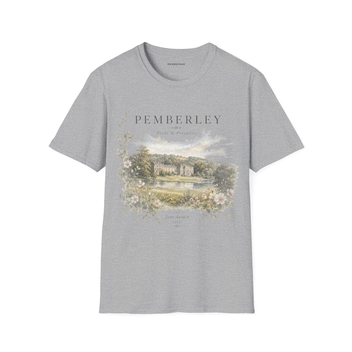 Pride and Prejudice Pemberley Shirt Shirt Booklover T-shirt Jane Austen Fandom Merch Pemberley Tshirt Bookish Painting Tee Book Art Gift