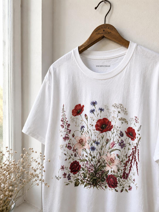 Wildflower Poppy Graphic Tee