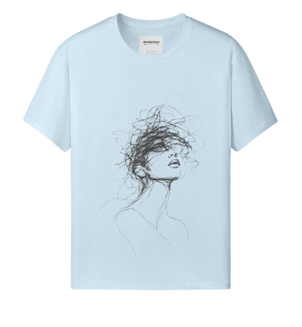 Internal Noise Graphic Tee, Brutalist Streetwear T-Shirt, Minimal Line Art Shirt, Overthinking Abstract Face Art, Dark Aesthetic Unisex Top