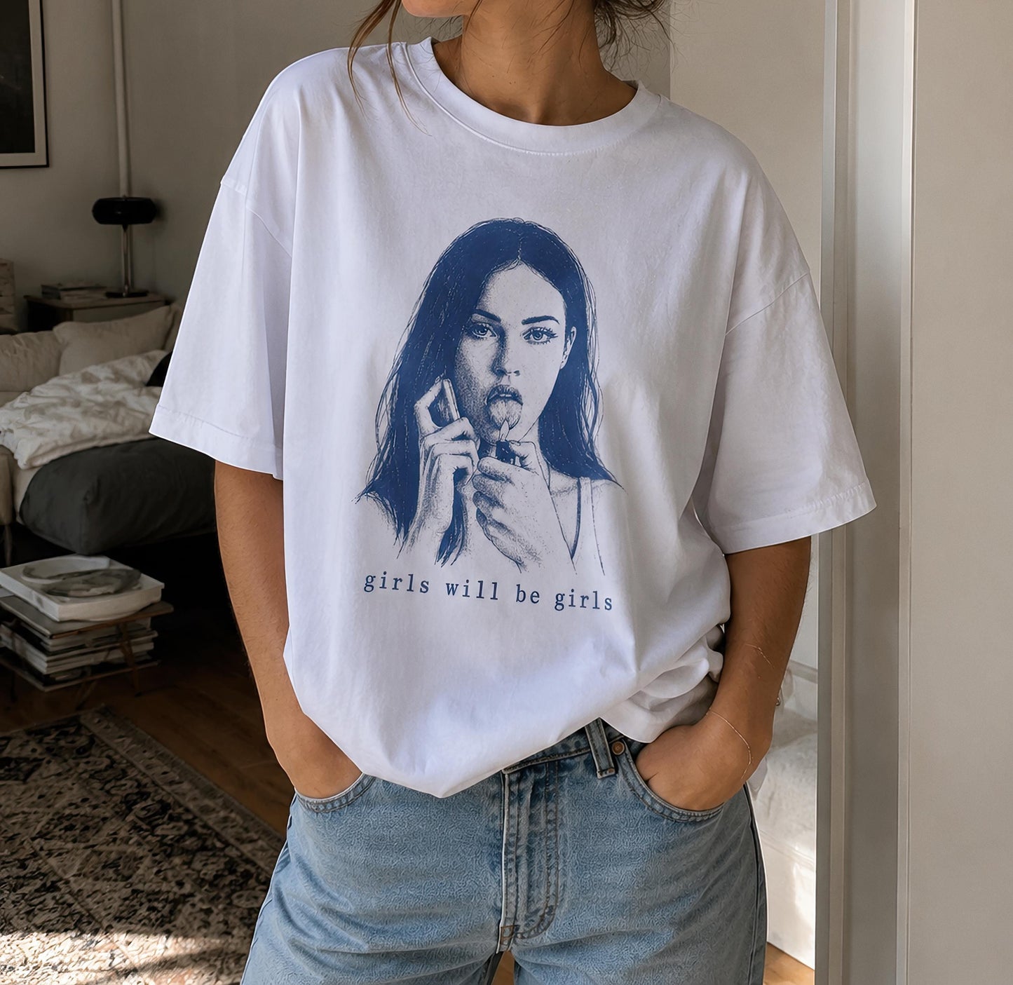 Girls Will Be Girls T-Shirt, Jennifer's Body, Horror Movie Graphic Tee, Y2K Halloween Shirt, Retro Aesthetic Top, Vintage Style, Megan Fox