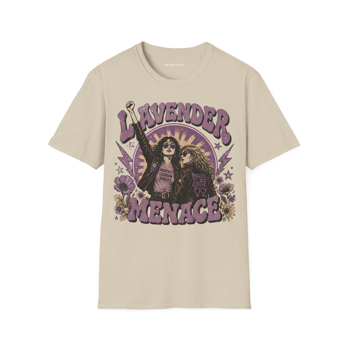 Lavender Menace Shirt, Vintage Lesbian Rights Graphic Tee, Retro Queer Feminist T-Shirt, Sapphic Pride Top, 70s Dyke Activist Apparel