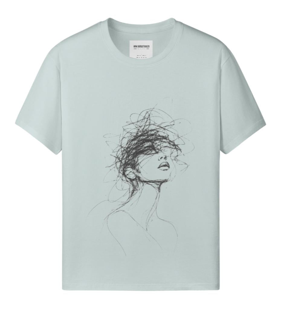 Internal Noise Graphic Tee, Brutalist Streetwear T-Shirt, Minimal Line Art Shirt, Overthinking Abstract Face Art, Dark Aesthetic Unisex Top