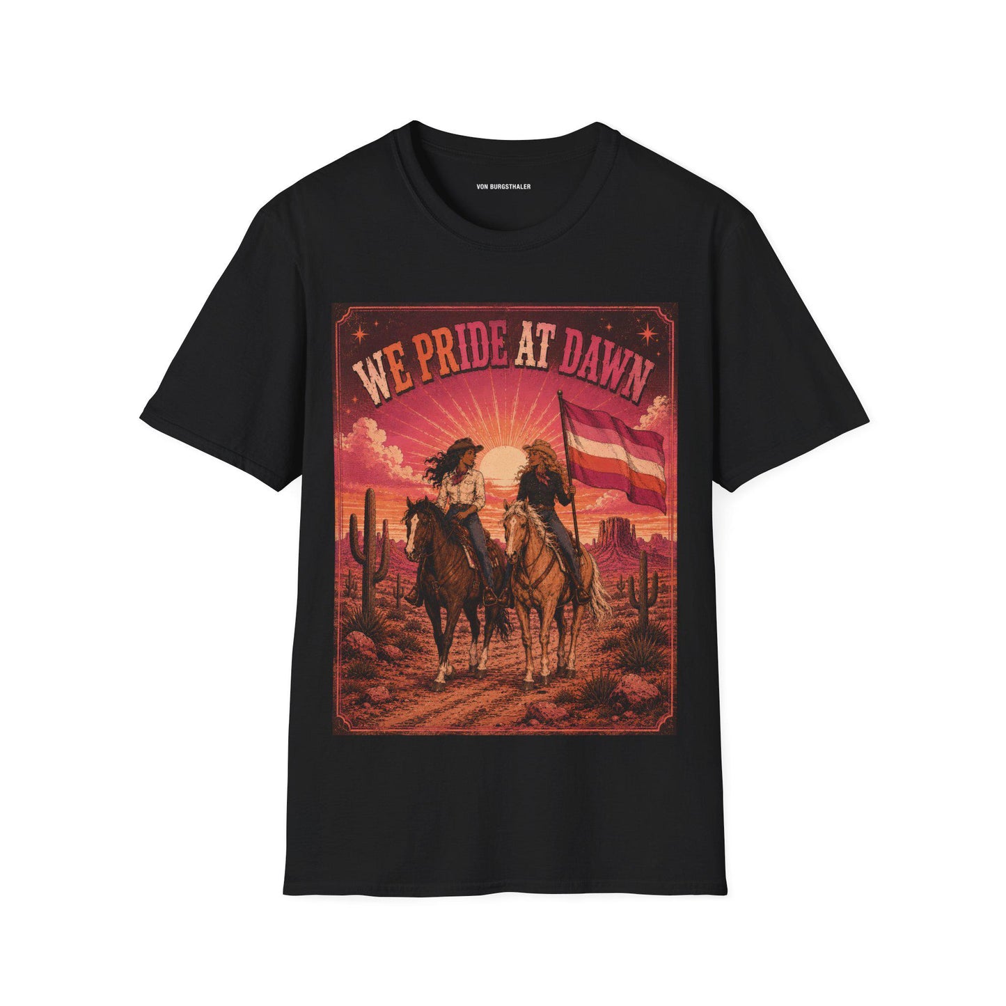 We Pride at Dawn Shirt | Queer Western Graphic Tee | Lesbian | LGBTQ Shirt | Oversized Tee | Pride Shirt | Vintage 90s | Y2K | Cowgirl