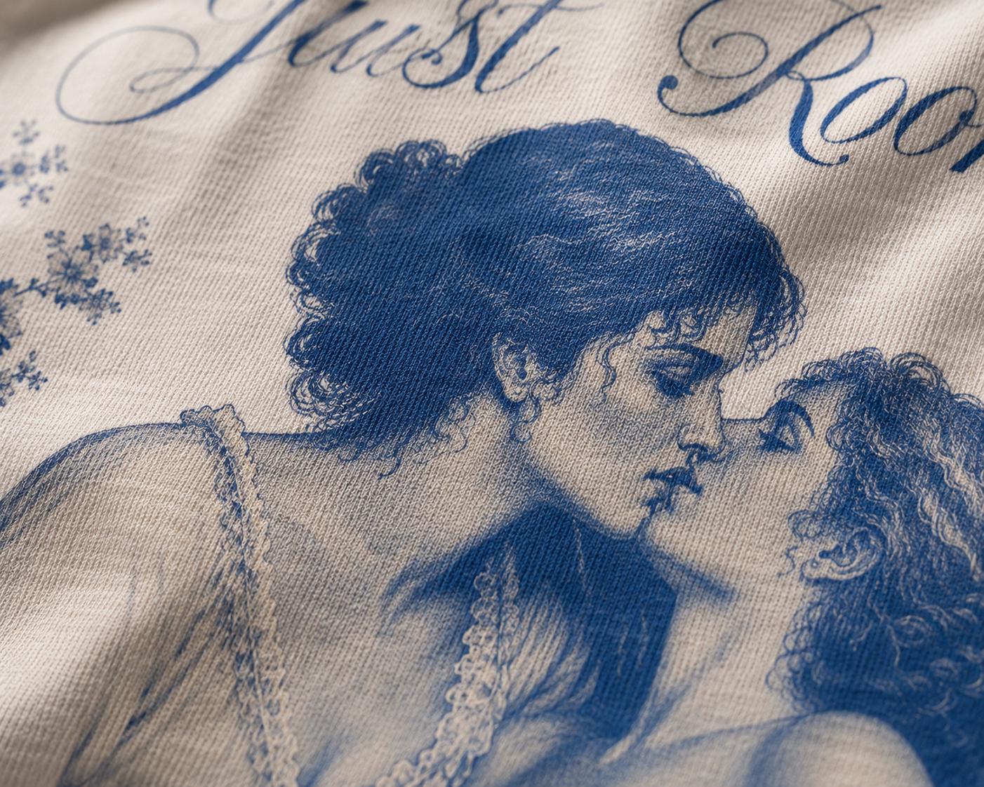 Just Roommates Sapphic Baby Tee | Vintage Mythology Art Crop Top | Coquette Aesthetic Women's Shirt | Classical Lesbian Art Graphic T-Shirt
