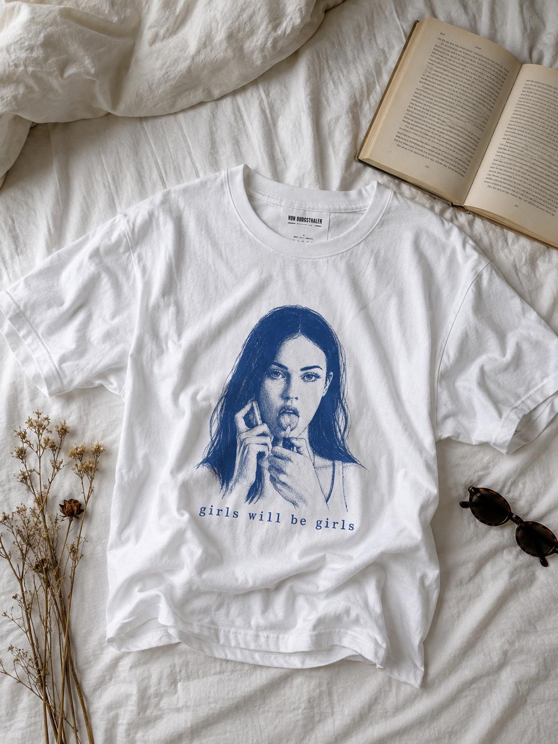 Girls Will Be Girls T-Shirt, Jennifer's Body, Horror Movie Graphic Tee, Y2K Halloween Shirt, Retro Aesthetic Top, Vintage Style, Megan Fox