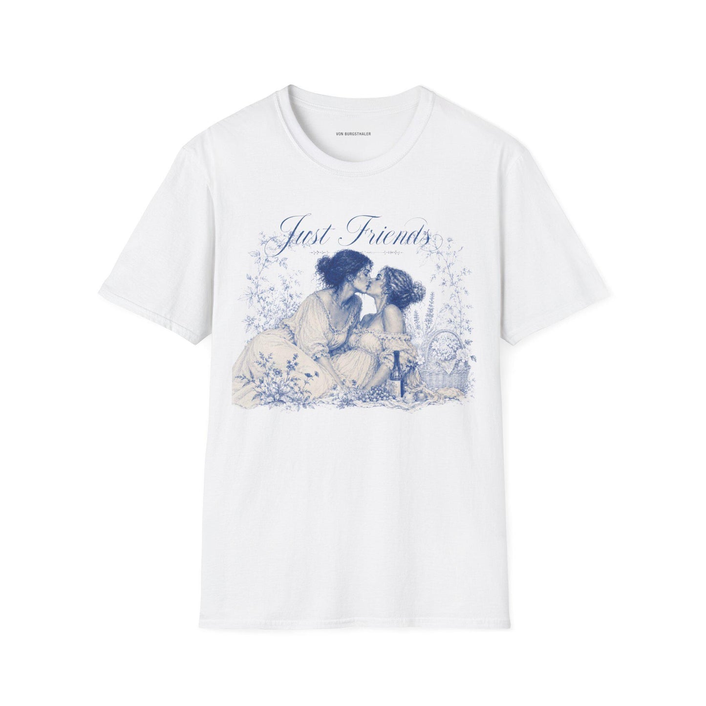 Just Friends | Lesbian Graphic Tee | oversized Shirt | Sapphic LGBT Queer | Feminist | Girls support Girls | Girl power