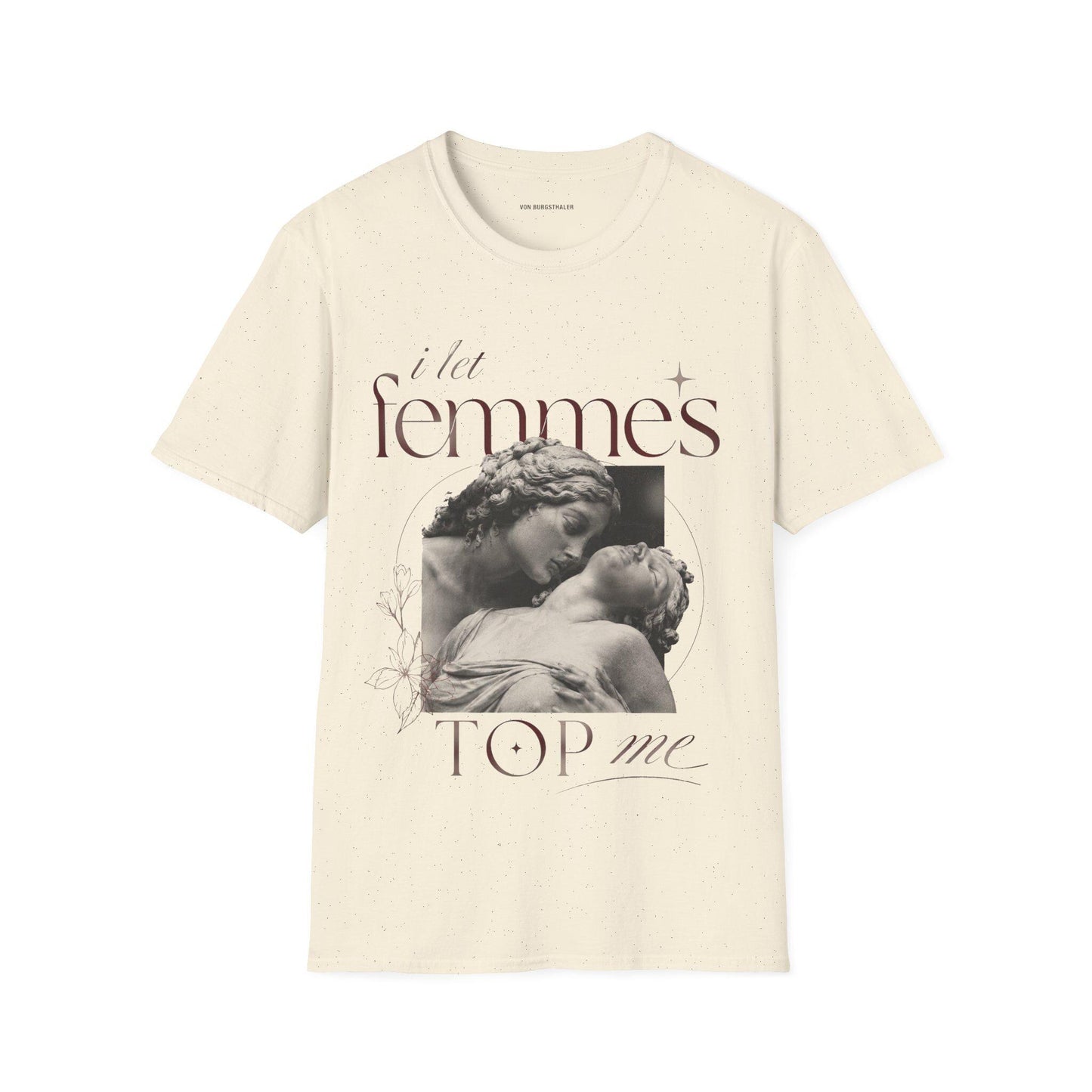 Lesbian - I let femmes top me - oversized Shirt, Lesbian Shirt, Pride Merch, Sapphic LGBT Queer Gift, Lesbian Gifts, WLW, Feminist Tee
