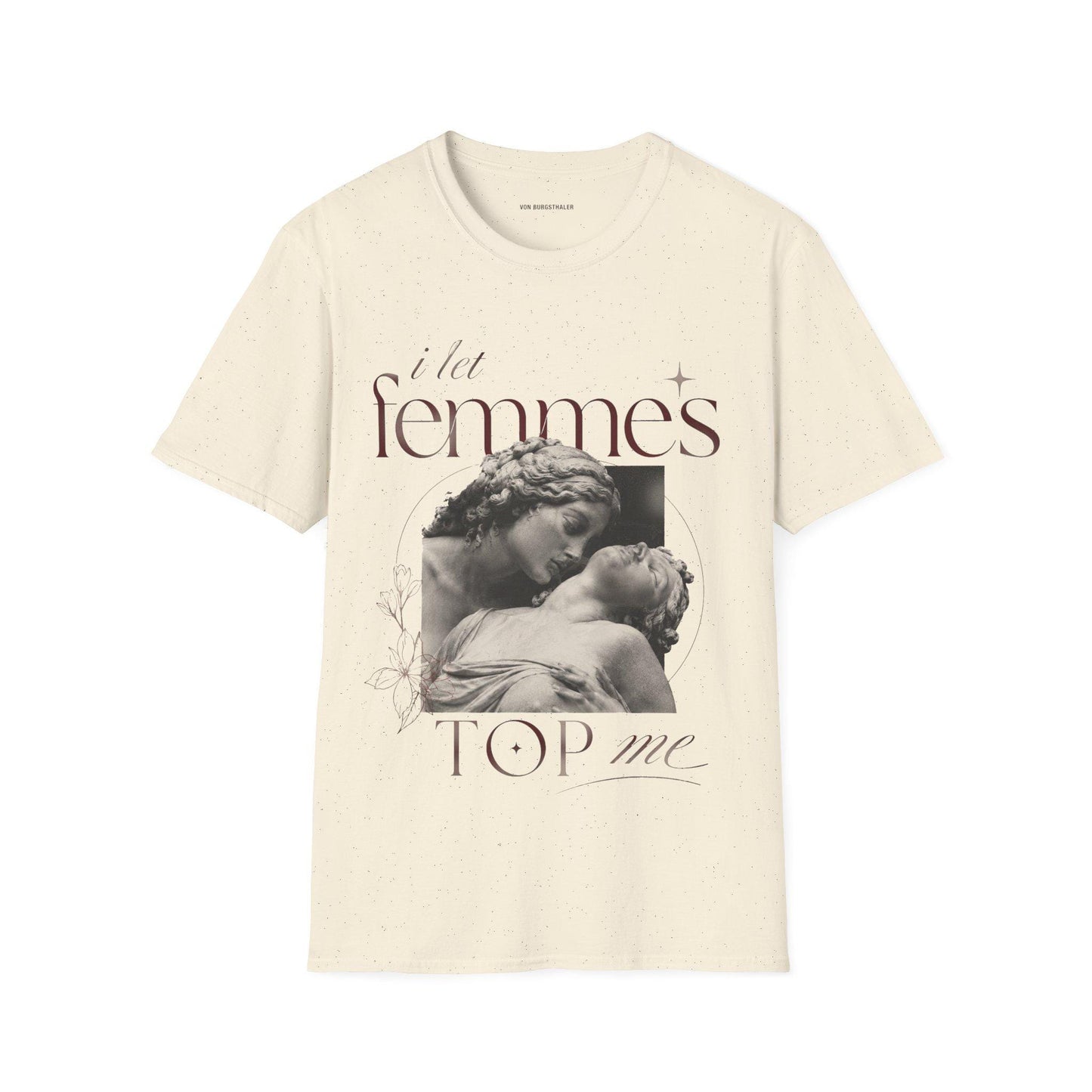 Lesbian - I let femmes top me - oversized Shirt, Lesbian Shirt, Pride Merch, Sapphic LGBT Queer Gift, Lesbian Gifts, WLW, Feminist Tee