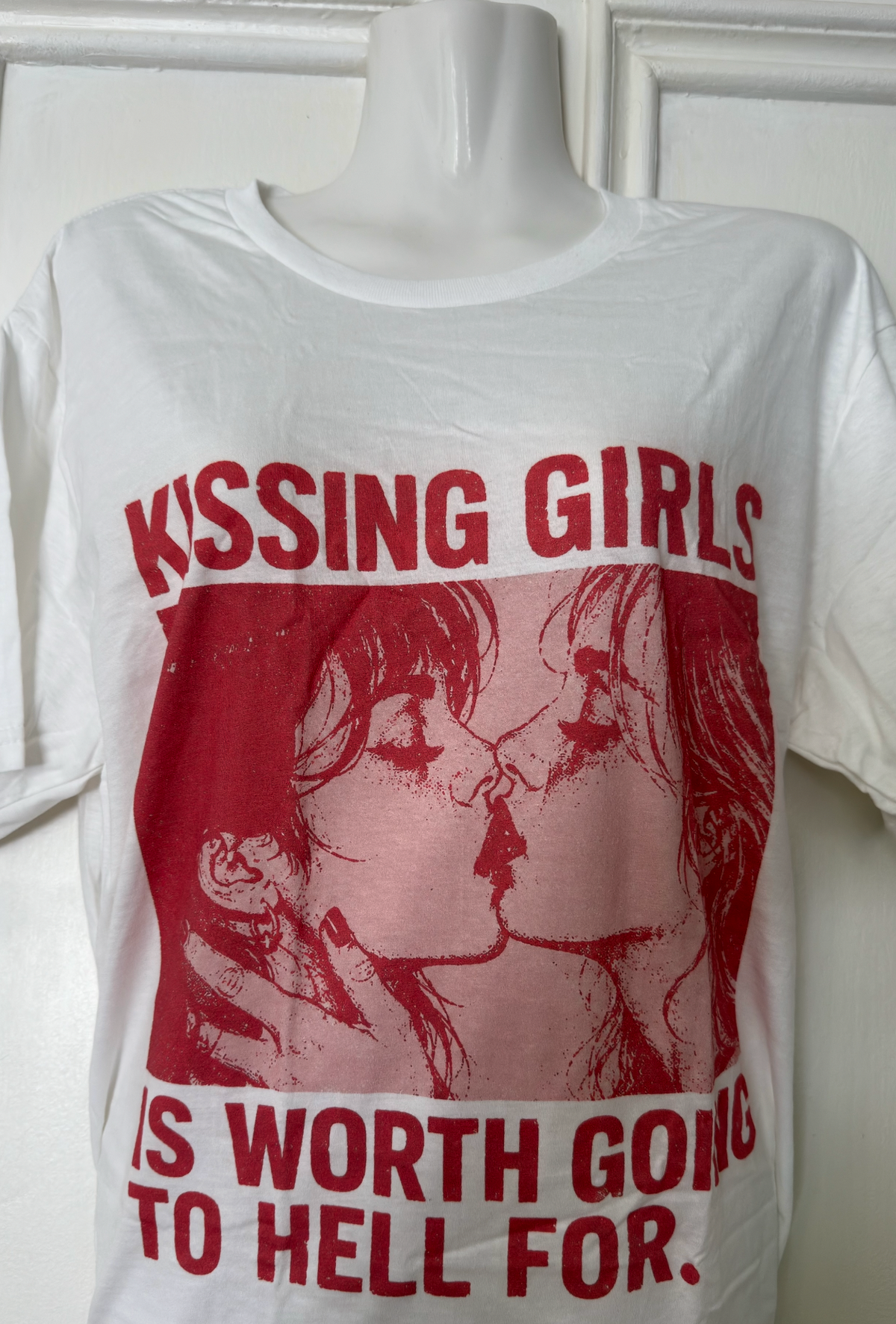 Kissing Girls Is Worth Going to Hell For Graphic Tee