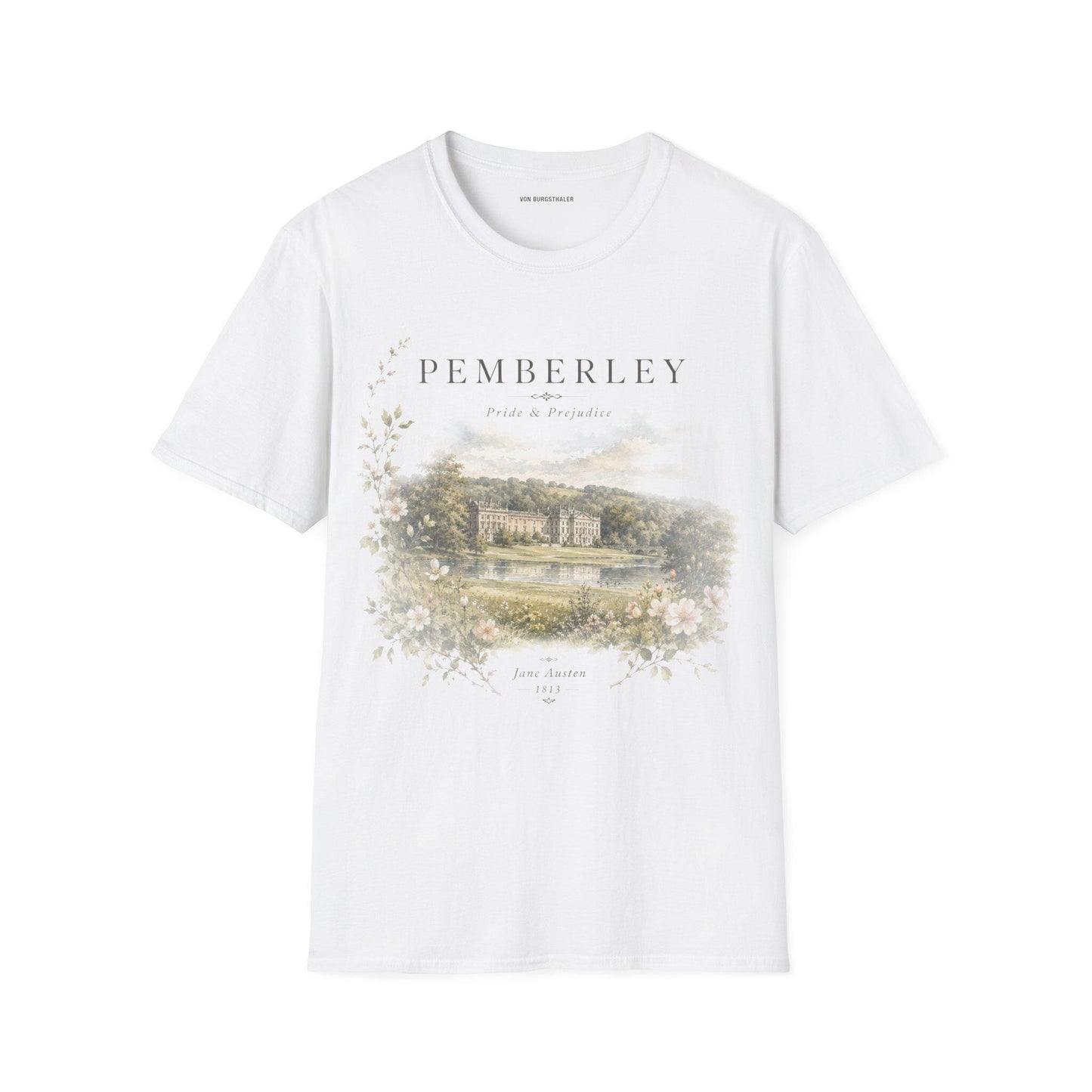 Pride and Prejudice Pemberley Shirt Shirt Booklover T-shirt Jane Austen Fandom Merch Pemberley Tshirt Bookish Painting Tee Book Art Gift