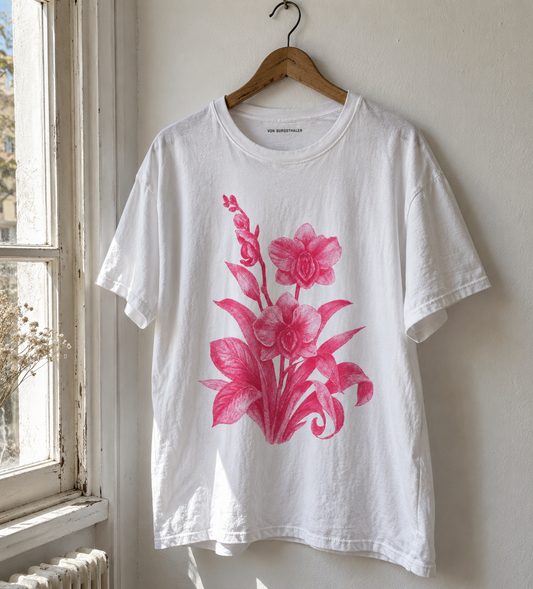 Lesbian Orchids Vulva Graphic Tee