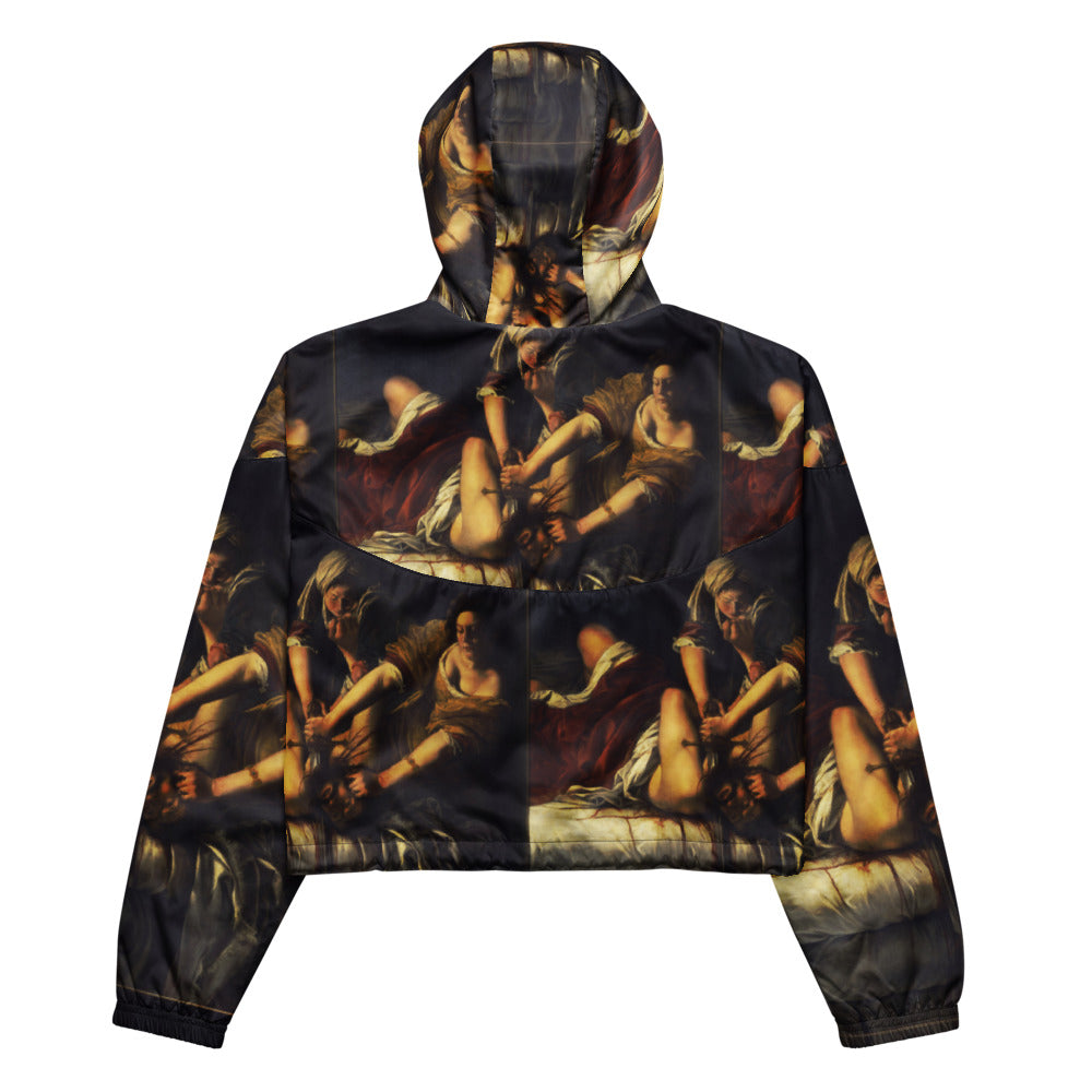 Artemisia Gentileschi Fine Art Jacket - Judith Beheading Holofernes Cropped Windbreaker