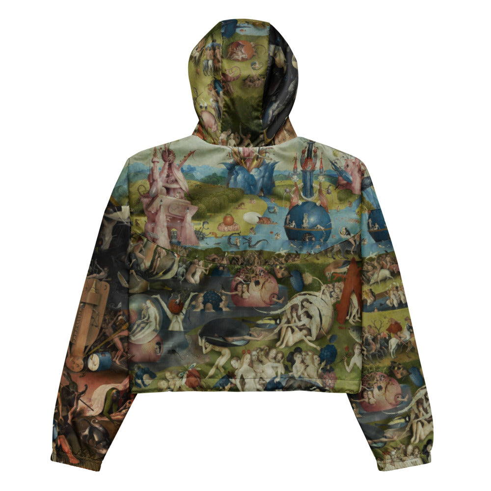 Hieronymus Bosch Fine Art Jacket - Garden of Earthly Delights Cropped Windbreaker