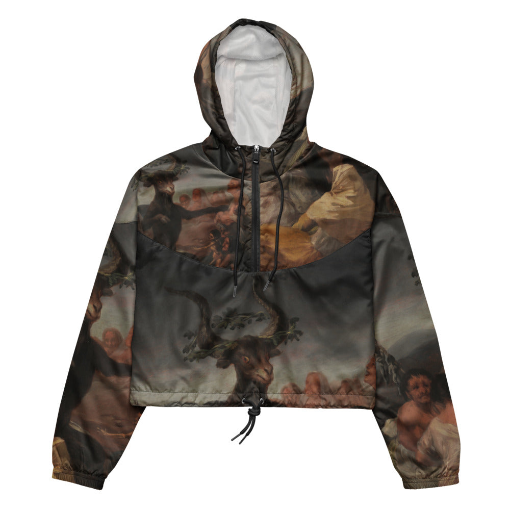 Francisco Goya Fine Art Jacket - Witches Sabbath Cropped Windbreaker
