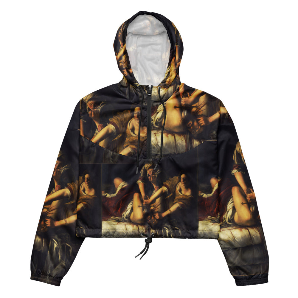 Artemisia Gentileschi Fine Art Jacket - Judith Beheading Holofernes Cropped Windbreaker