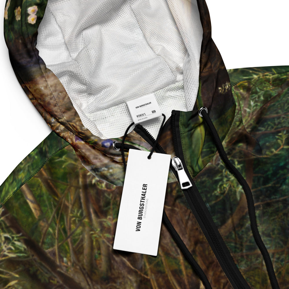 Ophelia Cropped Windbreaker - John Everett Millais Fine Art Jacket