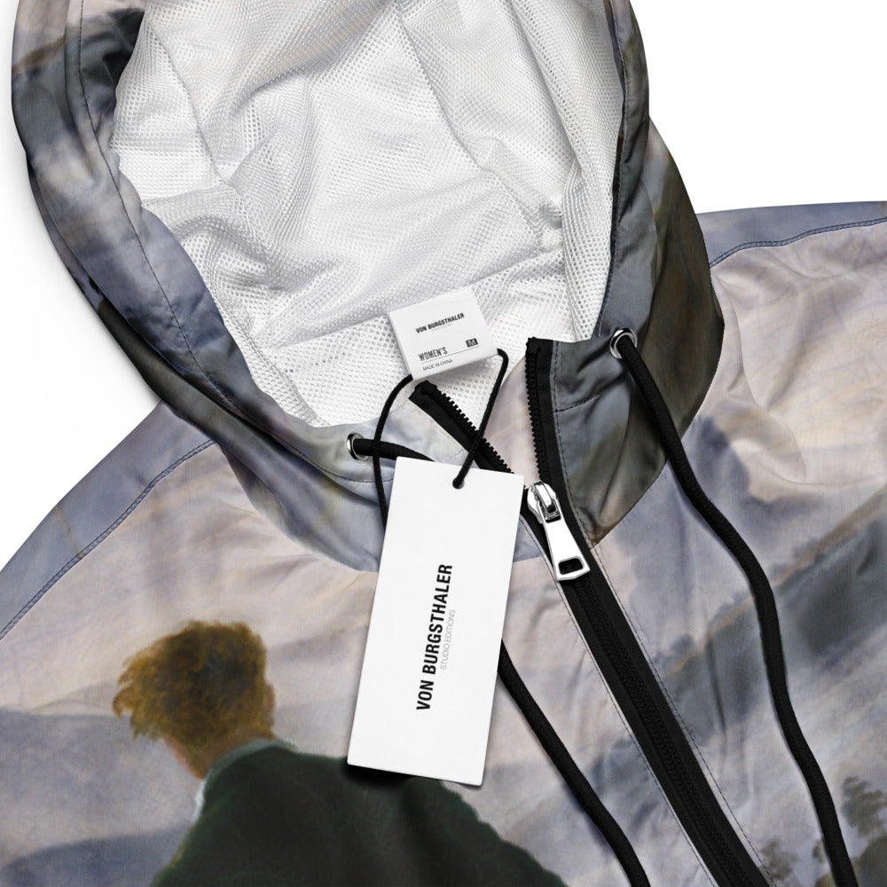 Caspar David Friedrich Fine Art Jacket - Wanderer Above the Sea of Fog Cropped Windbreaker