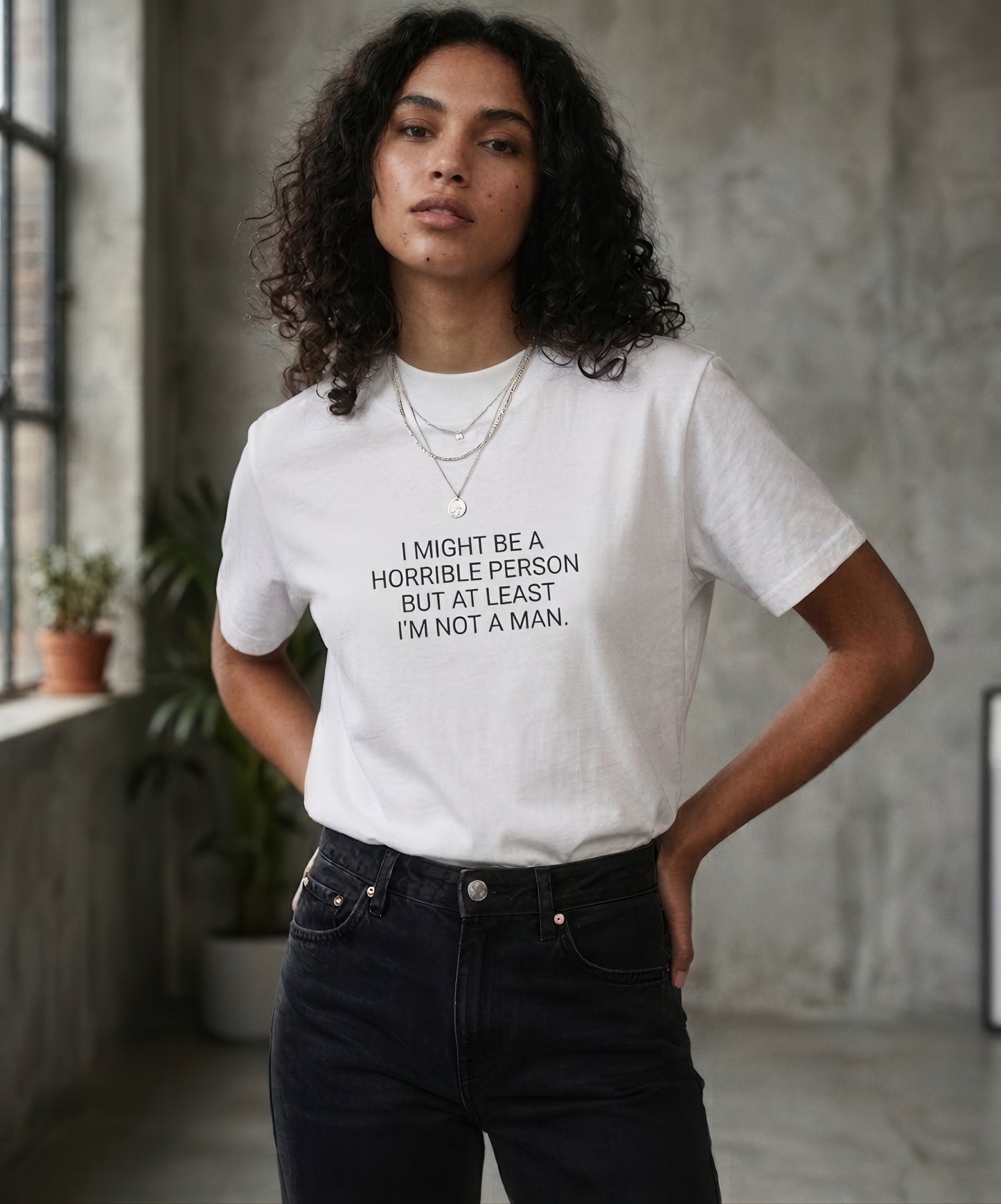 Sarcastic Feminist T-Shirt, Funny Quote Shirt, At Least Im Not A Man Tee, Snarky Women Humor Top, Edgy Graphic Tee, Feminist Gift