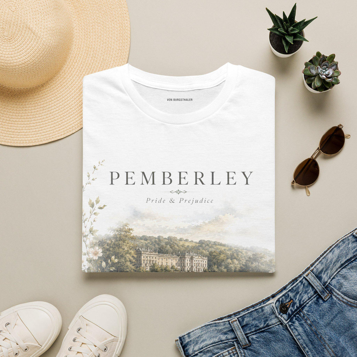 Pride and Prejudice Pemberley Shirt Shirt Booklover T-shirt Jane Austen Fandom Merch Pemberley Tshirt Bookish Painting Tee Book Art Gift