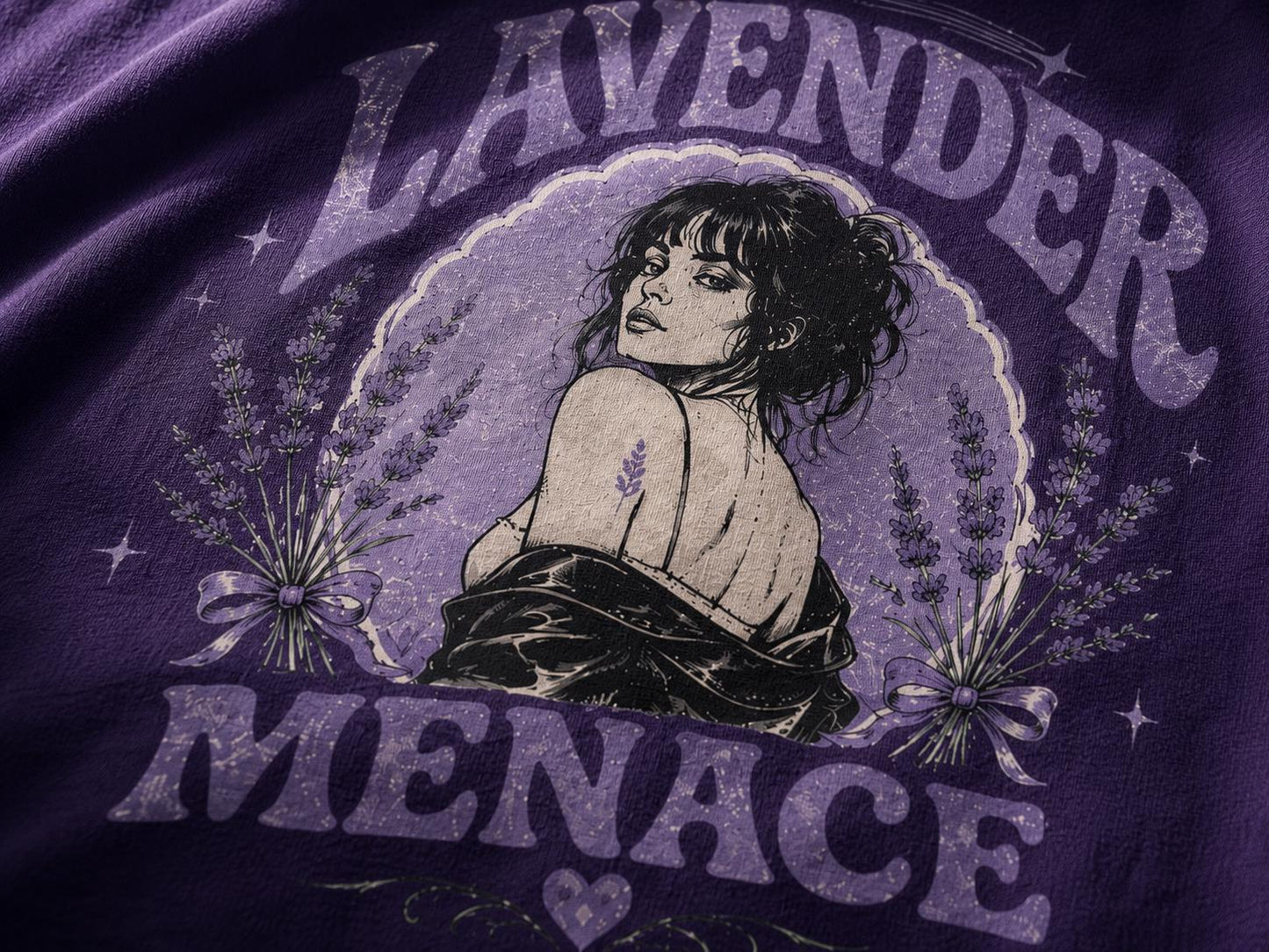 Lavender Menace Shirt, Vintage Lesbian Rights Graphic Tee, Retro Queer Feminist T-Shirt, Sapphic Pride Top, 70s Dyke Activist Apparel