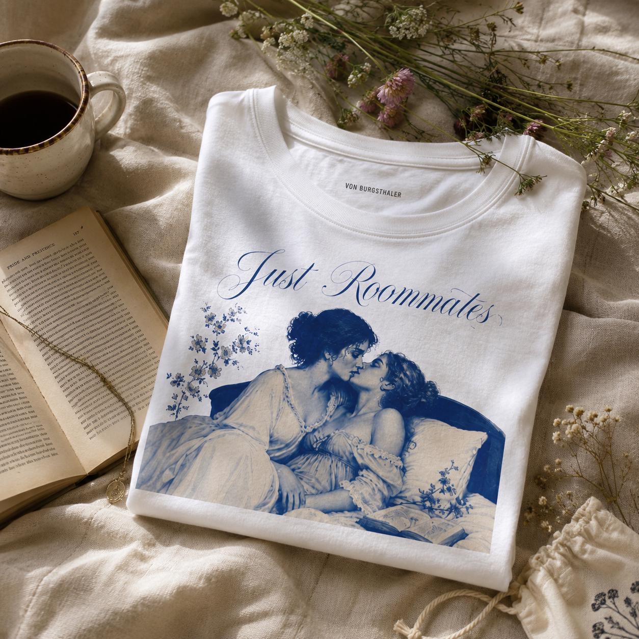 Just Roommates | Lesbian Graphic Tee | oversized Shirt | Sapphic LGBT Queer | Feminist | Girls support Girls | Girl power