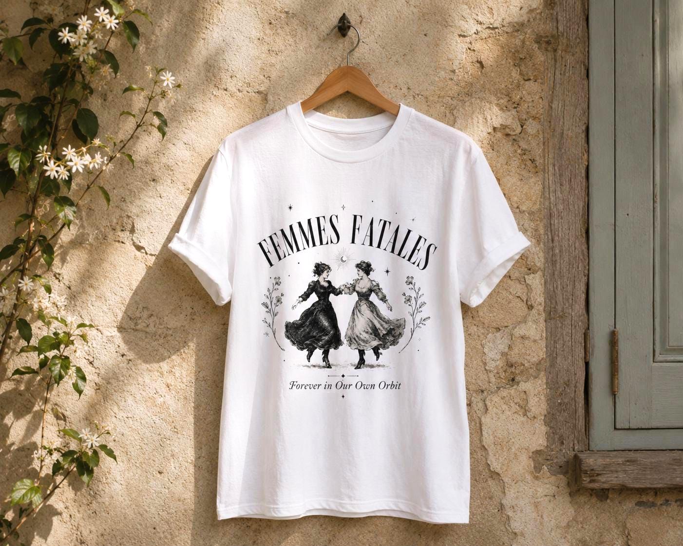 Femme Fatales | Lesbian Vintage t-shirt, LGBTQ t-shirt, lesbian shirt, vintage lesbian pride t-shirt, LGBQT gifts, Sapphic, Tarot, Romantic