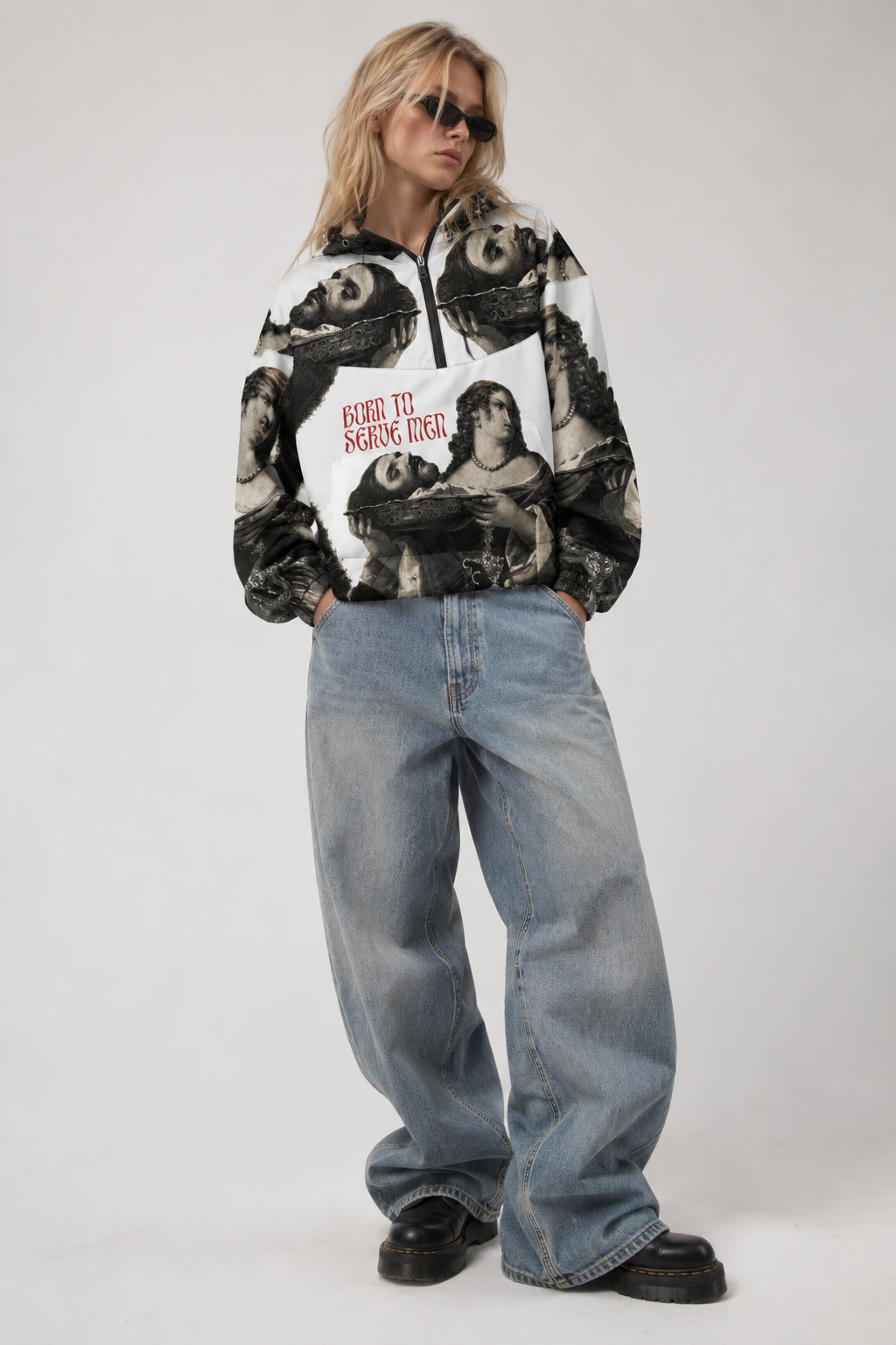 Salome Fine Art Jacket - Born To Serve Men Cropped Windbreaker