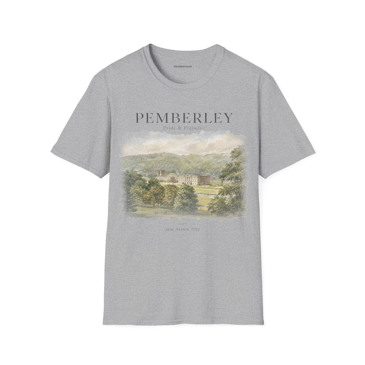 Pride and Prejudice Pemberley Shirt Shirt Booklover T-shirt Jane Austen Fandom Merch Pemberley Tshirt Bookish Painting Tee Book Art Gift