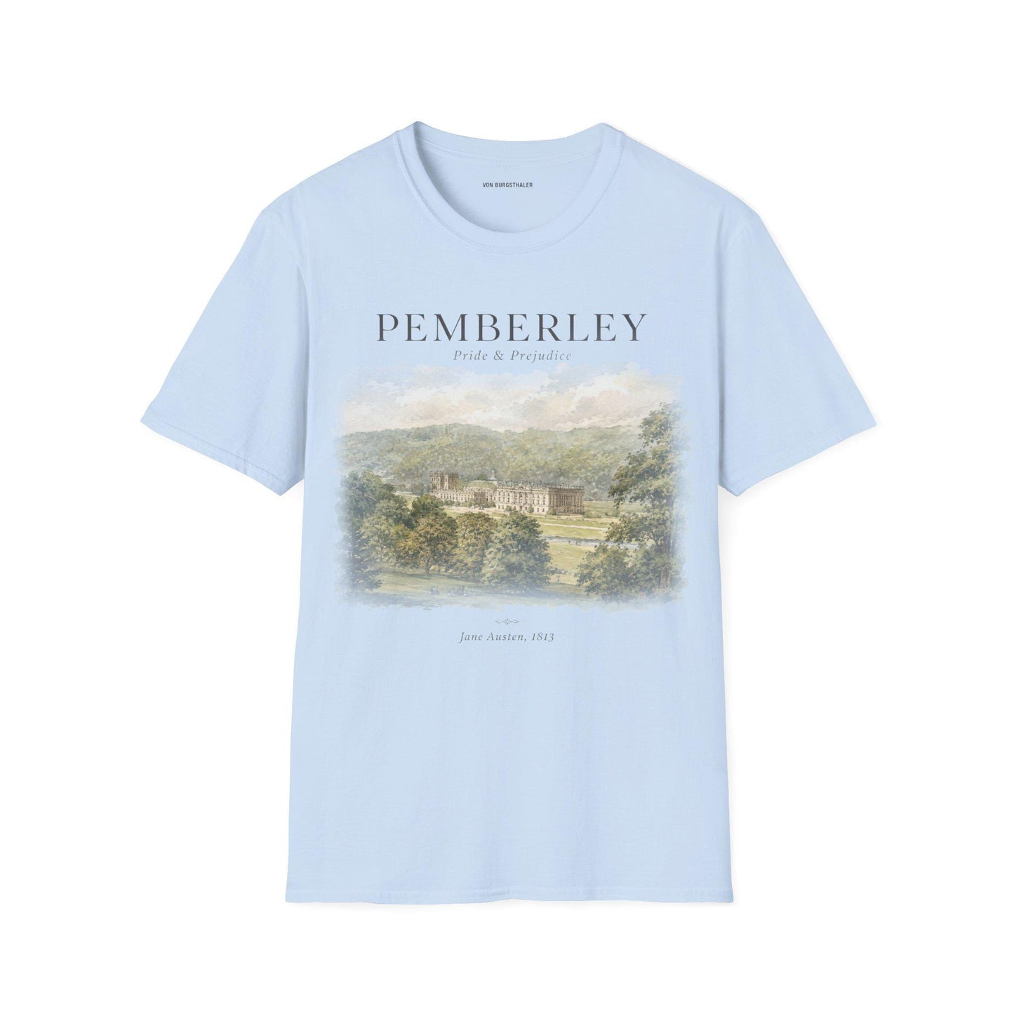Pride and Prejudice Pemberley Shirt Shirt Booklover T-shirt Jane Austen Fandom Merch Pemberley Tshirt Bookish Painting Tee Book Art Gift