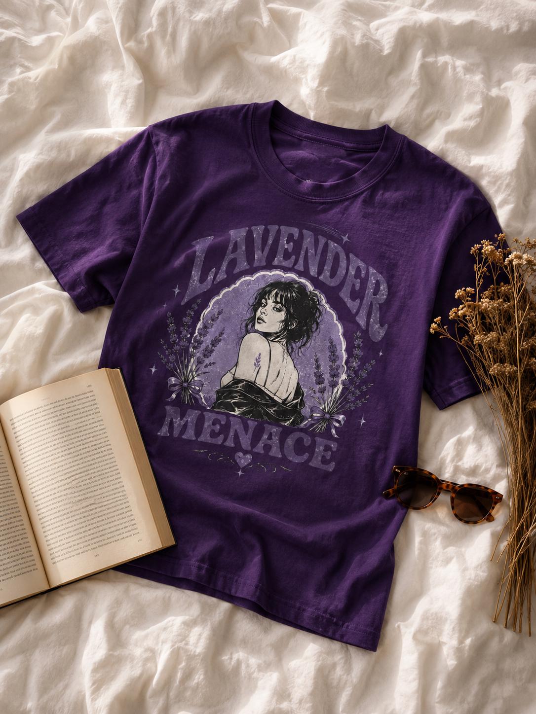 Lavender Menace Shirt, Vintage Lesbian Rights Graphic Tee, Retro Queer Feminist T-Shirt, Sapphic Pride Top, 70s Dyke Activist Apparel