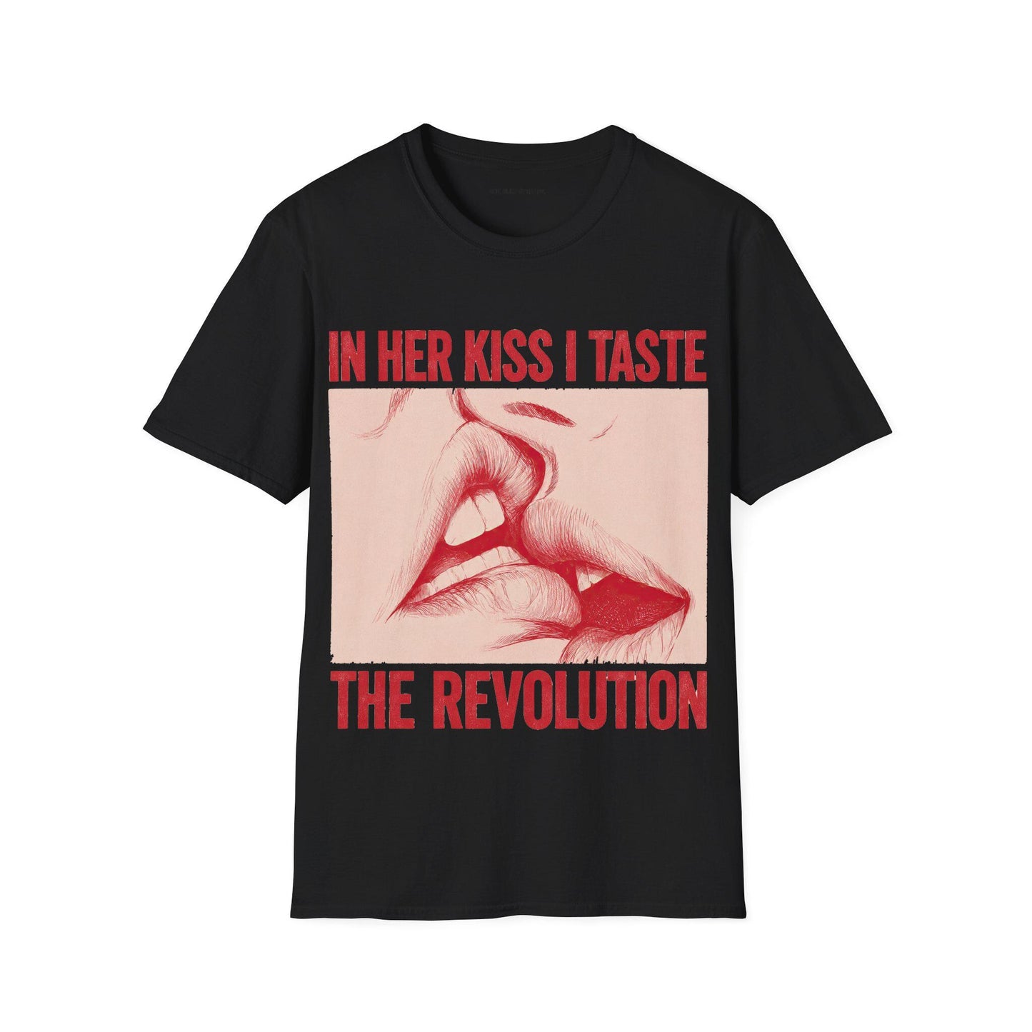 In Her Kiss I Taste The Revolution Shirt | Riot Grrrl Graphic Tee | Sapphic Lesbian Pride T-Shirt, Feminist Punk Rock Top, Queer WLW Apparel