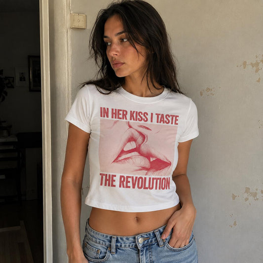 Sappho Social Club Baby Tee, Vintage Dark Academia Crop Top, Sapphic Lesbian Pride T-Shirt, Greek Mythology Aesthetics, WLW Y2K Graphic Tee