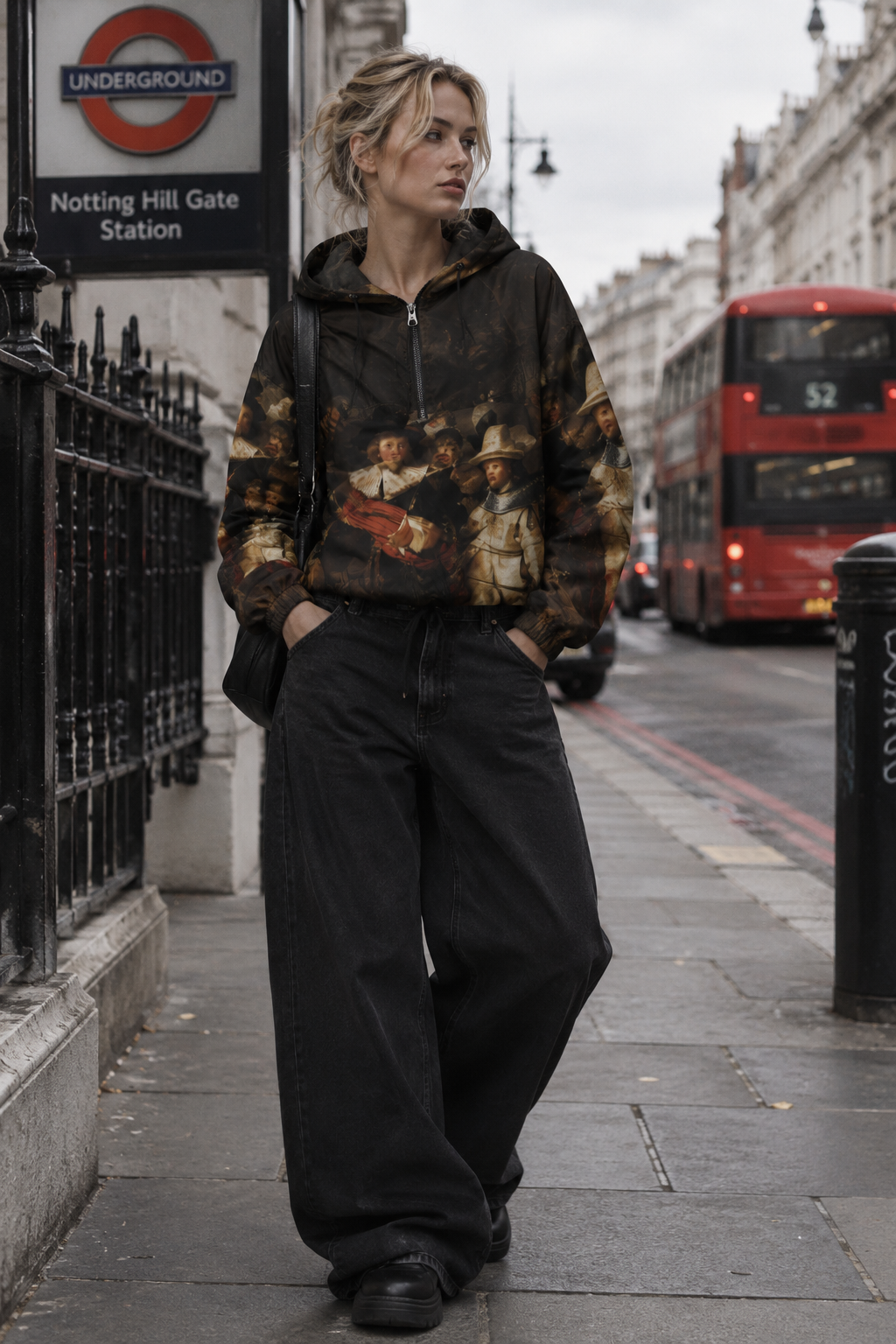 Rembrandt Fine Art Jacket - The Night Watch Cropped Windbreaker