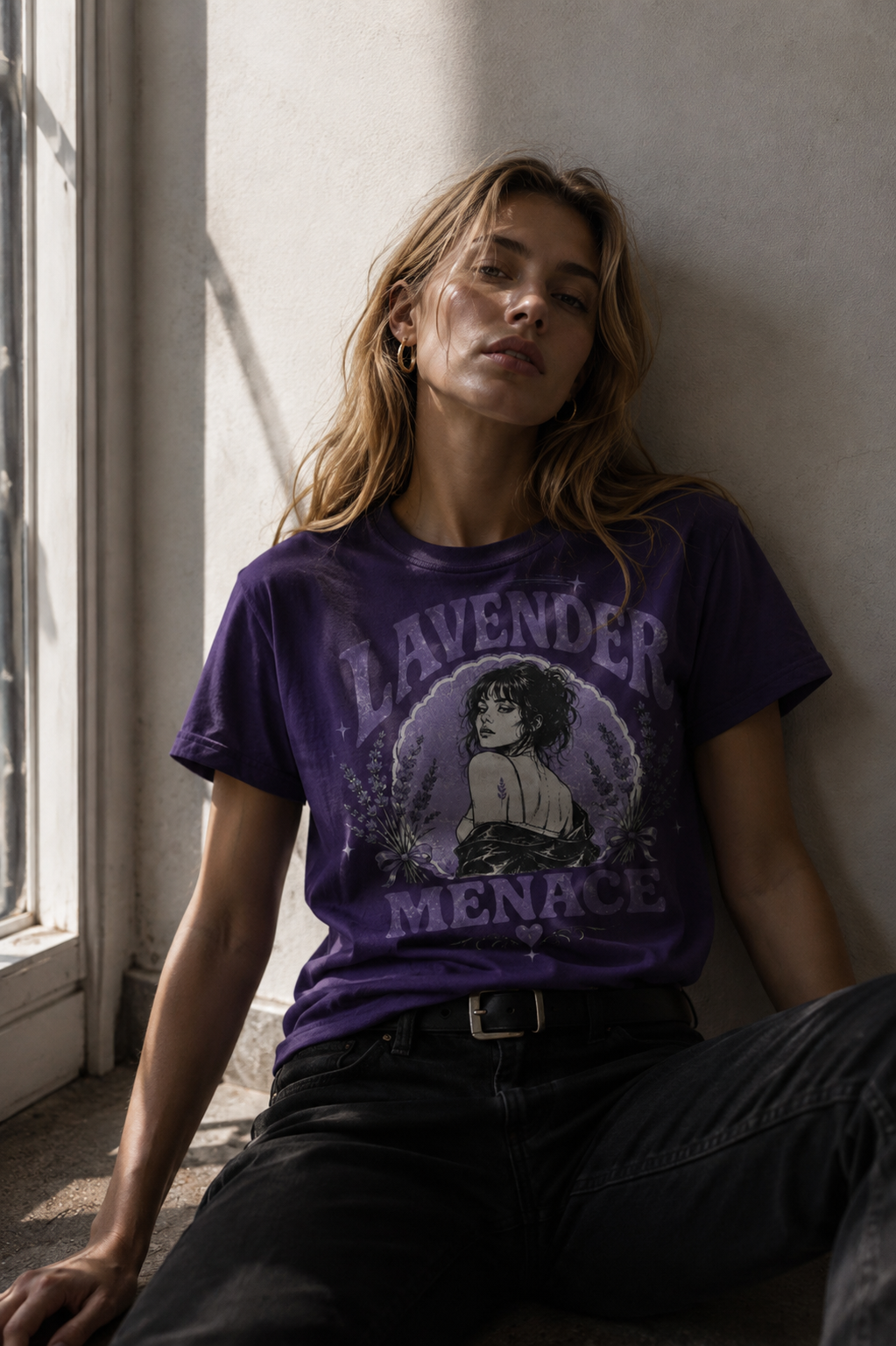 Lavender Menace Shirt, Vintage Lesbian Rights Graphic Tee, Retro Queer Feminist T-Shirt, Sapphic Pride Top, 70s Dyke Activist Apparel