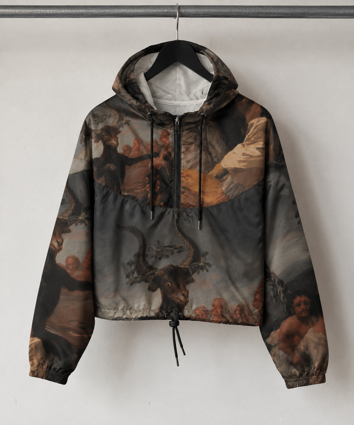Francisco Goya Fine Art Jacket - Witches Sabbath Cropped Windbreaker
