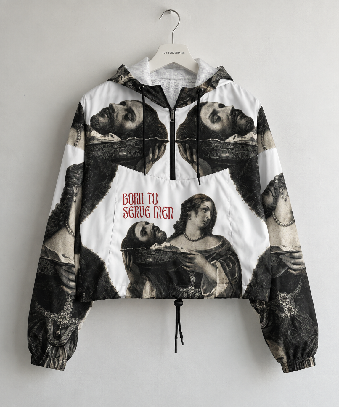 Salome Fine Art Jacket - Born To Serve Men Cropped Windbreaker