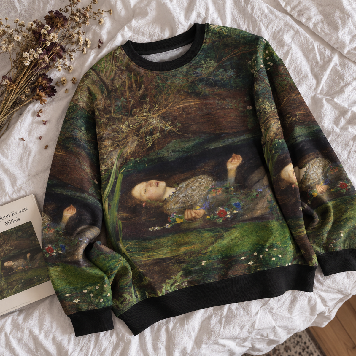 Ophelia Sweatshirt - John Everett Millais Fine Art Jumper